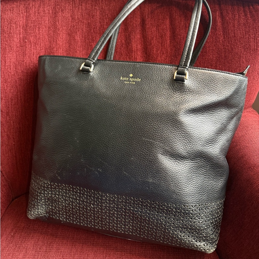 Kate Spade | Cow Leather | Marjorie Wakefield Tote Bag in Black